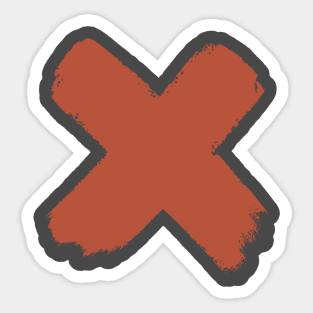 X symbol Sticker